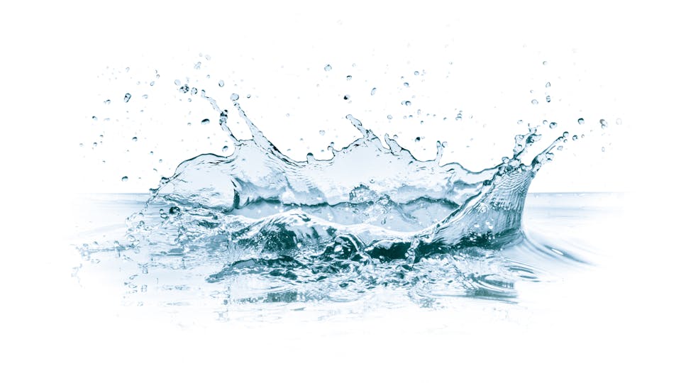 Image of water passing through quick dry foam without soaking