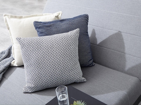 New Noosa Black Outdoor Fabric Sun Lounge Set With Side Tables 4