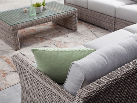 Savannah Outdoor Wicker Corner Lounge With Armchair 3