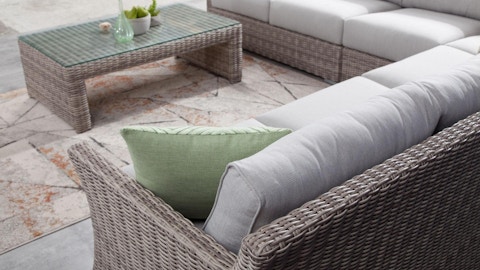 Savannah Outdoor Wicker Corner Lounge With Armchair 7 Thumbnail