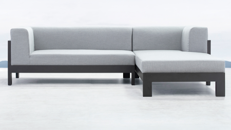 New Noosa Black Outdoor Fabric Chaise Lounge