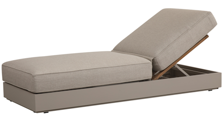 Torquay Outdoor Sunlounge with Teak Accent