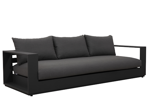 Mackay Charcoal Outdoor Three Seater Sofa 2