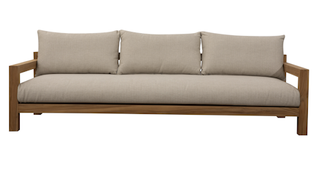 Byron Teak Outdoor Three Seater Sofa
