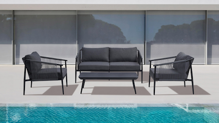 Reedy Outdoor Lounge Set 2+1+1 With Coffee Table